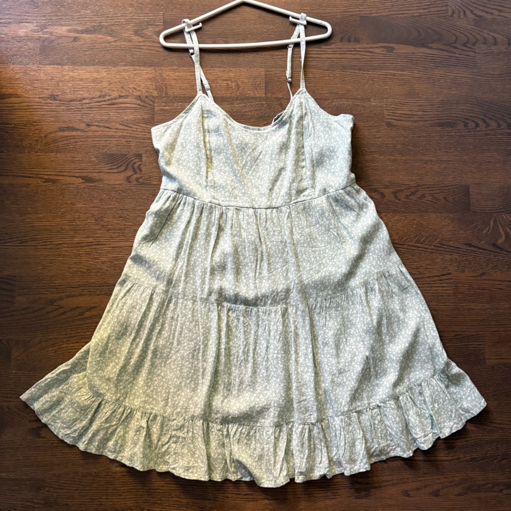 Hollister Light Green Floral Dress